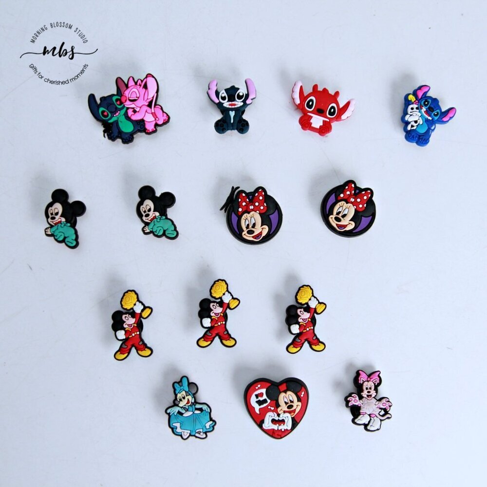 Bundle of Disney Mickey Minnie Stitch Crocs Shoes Charms‎